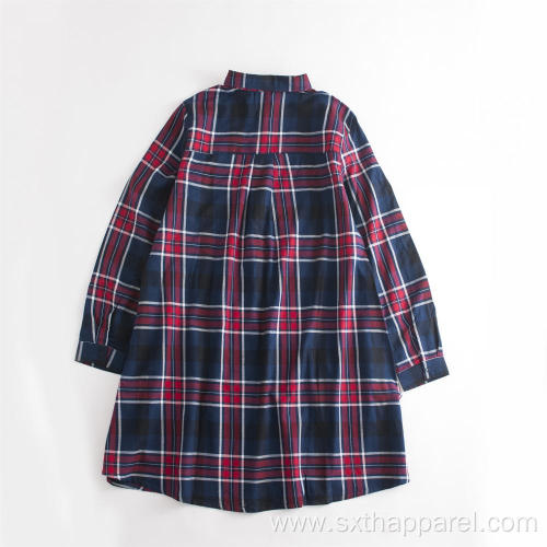 Black Red Plaid Long Sleeve Slim Dress Shirt